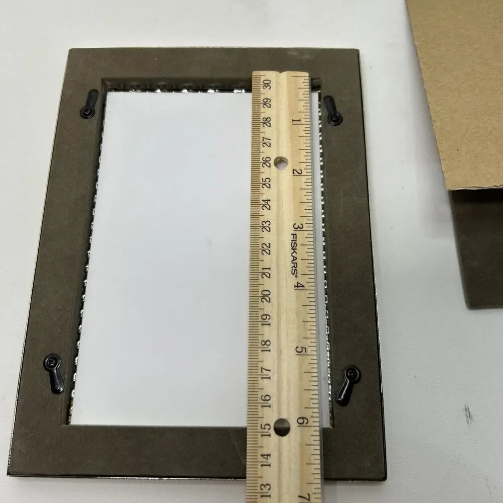 Silvertone Woven Picture Frame Max Studio 4x6